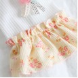 Petstyle spring and summer new floral dress small fresh dress dog clothes cat skirt