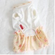 Petstyle spring and summer new floral dress small fresh dress dog clothes cat skirt