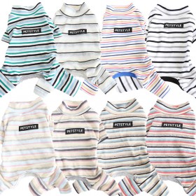Petstyle spring and summer new colorful cotton striped leggings cotton four-legged pajamas dog clothes