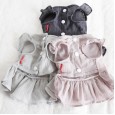 Petstyle spring and summer new love rhinestone gauze skirt temperament dress dog clothes cat skirt