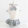 Petstyle spring and summer new full embroidered daisy retro skirt Republic of China dress dog clothes cat
