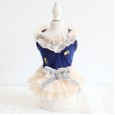 Petstyle spring and summer new style embroidered yarn collar tutu skirt western style dress dog clothes cat
