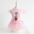 Petstyle spring and summer new daisy floret dress sweet dress dog clothes cat skirt