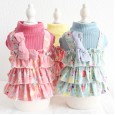 Petstyle spring and summer new candy color cake skirt sweet dress dog clothes cat skirt