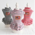 Petstyle British style striped bottoming skirt pet clothes four seasons clothing cat pajamas classic