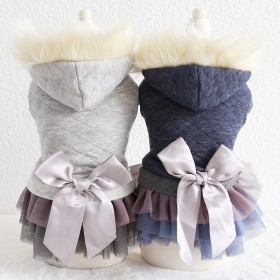 Petstyle Autumn and Winter New Warm Cotton Fleece Hooded Coat Pet Clothes Dog Clothing