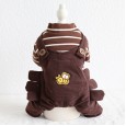 Petstyle autumn and winter new striped bee four-legged clothes pet clothes dog clothes