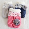 Petstyle autumn and winter new elegant corsage cotton clothes pet clothes dog clothing