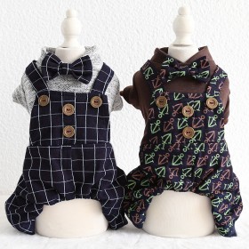 Petstyle autumn and winter new elements bow tie four-legged clothes dog clothes pet clothing