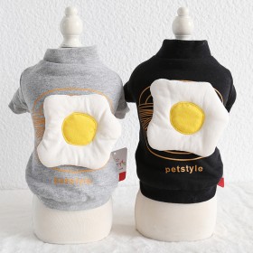 Petstyle autumn and winter new fried poached egg sweater pet clothes dog clothing