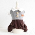 Petstyle autumn and winter new waffle fake two-piece four-legged clothes pet clothes dog clothing