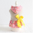 Petstyle autumn and winter new flower bow hooded skirt pet clothes dog clothing