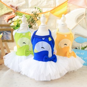 Spring and summer new collection swan camisole swan embroidery skirt dog clothes pet dress temperament cat cat