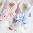 petstyle winter sweet sleeping rabbit fur ball fleece pet clothes dog warm two-layer clothes funny transformation