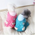 Petstyle autumn and winter retro doll strap four-legged pet clothes dog clothing hooded skirt