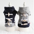 Petstyle autumn and winter imitation wooden button coat pet clothes dog clothing slim hoodie gown