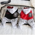 Petstyle Autumn and Winter English Plaid Four-Piece Pet Clothes Dog Clothing Evening Cotton
