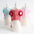 Petstyle autumn and winter bunny pocket plaid vest pet clothes dog clothes cat clothes plush