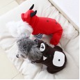 Autumn and winter 4-legged bear devil four-legged clothes pet clothes dog clothing jumpsuit