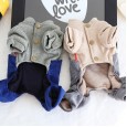 Petstyle autumn and winter star buckle strap four-legged clothes pet clothes dog clothing strap suit gray expensive