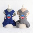 Petstyle autumn and winter star buckle strap four-legged clothes pet clothes dog clothing strap suit gray expensive