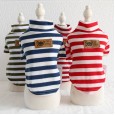 Petstyle autumn and winter new seven-color wide stripe bottoming shirt pet casual clothes puppy dog cat