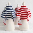 Petstyle autumn and winter new seven-color wide stripe bottoming shirt pet casual clothes puppy dog cat