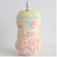 Autumn and winter clothes LOVE large flower cotton coat thick warm pet clothes dog clothing