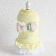 Autumn and winter clothing five-color bow cotton skirt thick warm pet clothes dog clothing