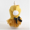 Petstyle autumn and winter new three-color big fur ball hooded skirt pet clothes dog clothing