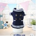 Petstyle autumn new anchor button pleated skirt Teddy pet dog autumn and winter clothes
