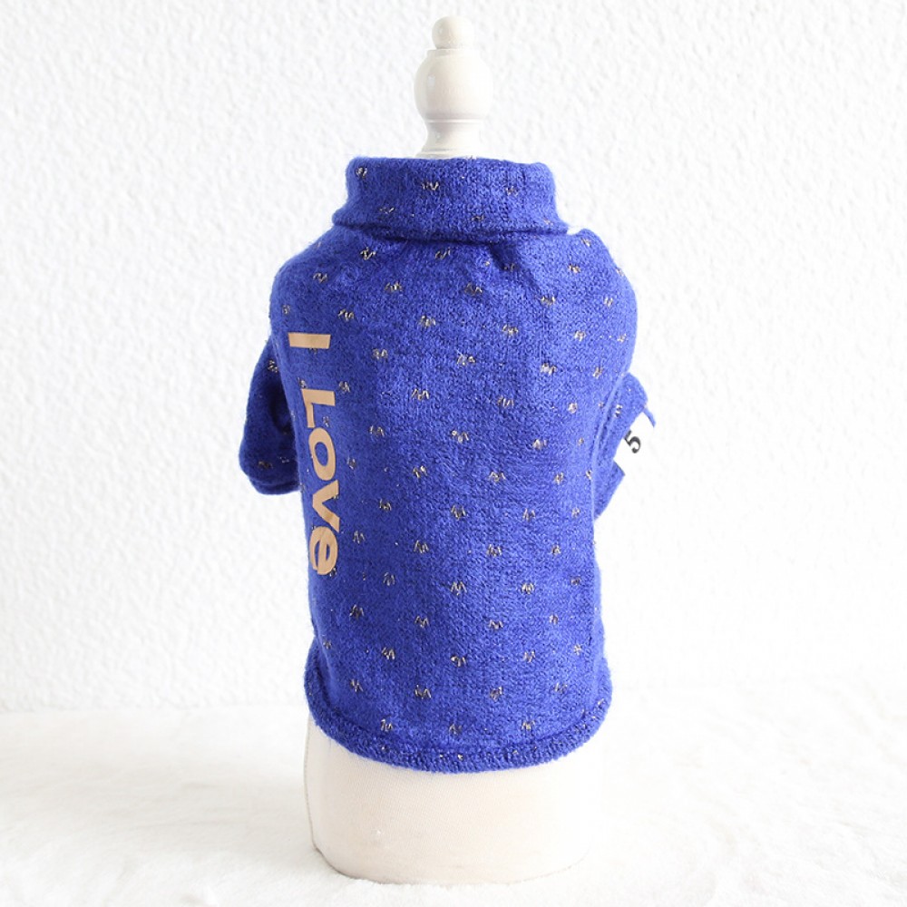Autumn and winter new bronzing sweater base shirt pet clothes dog clothing