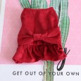 Petstyle autumn and winter new clothes retro skirt pet skirt corduroy bib