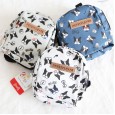 Petstyle bullfighting small fresh backpack cartoon dog backpack out bag pet traction rope school bag