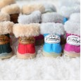 Pet shoes Mocha solid color puppy dog shoes Teddy VIP snow boots cotton shoes warmer than bear shoes autumn and winter