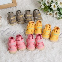 petstyle new soft bottom beef tendon bottom pet shoes teddy pomeranian dog leather shoes autumn and winter