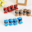 Pet shoes hit color dog snow boots Teddy VIP snow boots cotton shoes warmer than bear shoes winter