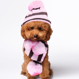 Pet dog hat scarf foot cover cat dog teddy autumn and winter clothing teddy puppies Bomei clothes accessories