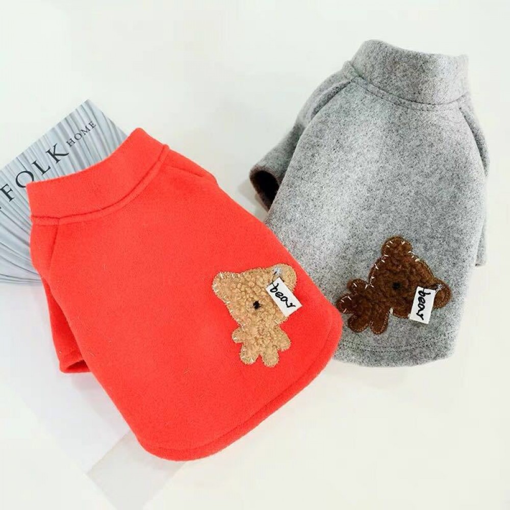 Teddy clothes autumn and winter woolen coat pet dog clothing cat clothes Pomeranian bear Yorkshire clothes