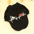 Pet dog clothes ECG method round neck shirt fat dog myna bully Kokogi clothes