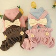 Pet clothes autumn and winter new teddy bear bear puppies cat little fairy bloomers bow cute suspenders