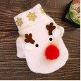 Christmas dog clothes pet cat costume Bomei Teddy white woolen coat autumn and winter coat big nose elk