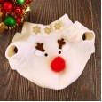 Christmas dog clothes pet cat costume Bomei Teddy white woolen coat autumn and winter coat big nose elk