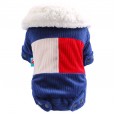 Teddy bear puppies autumn and winter new pets have paid for color matching corduroy double-padded coats to keep warm and velvet dog clothes