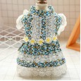 Pet spring skirt west highland bomei bixiong summer pastoral style lace dress puppies dog clothes