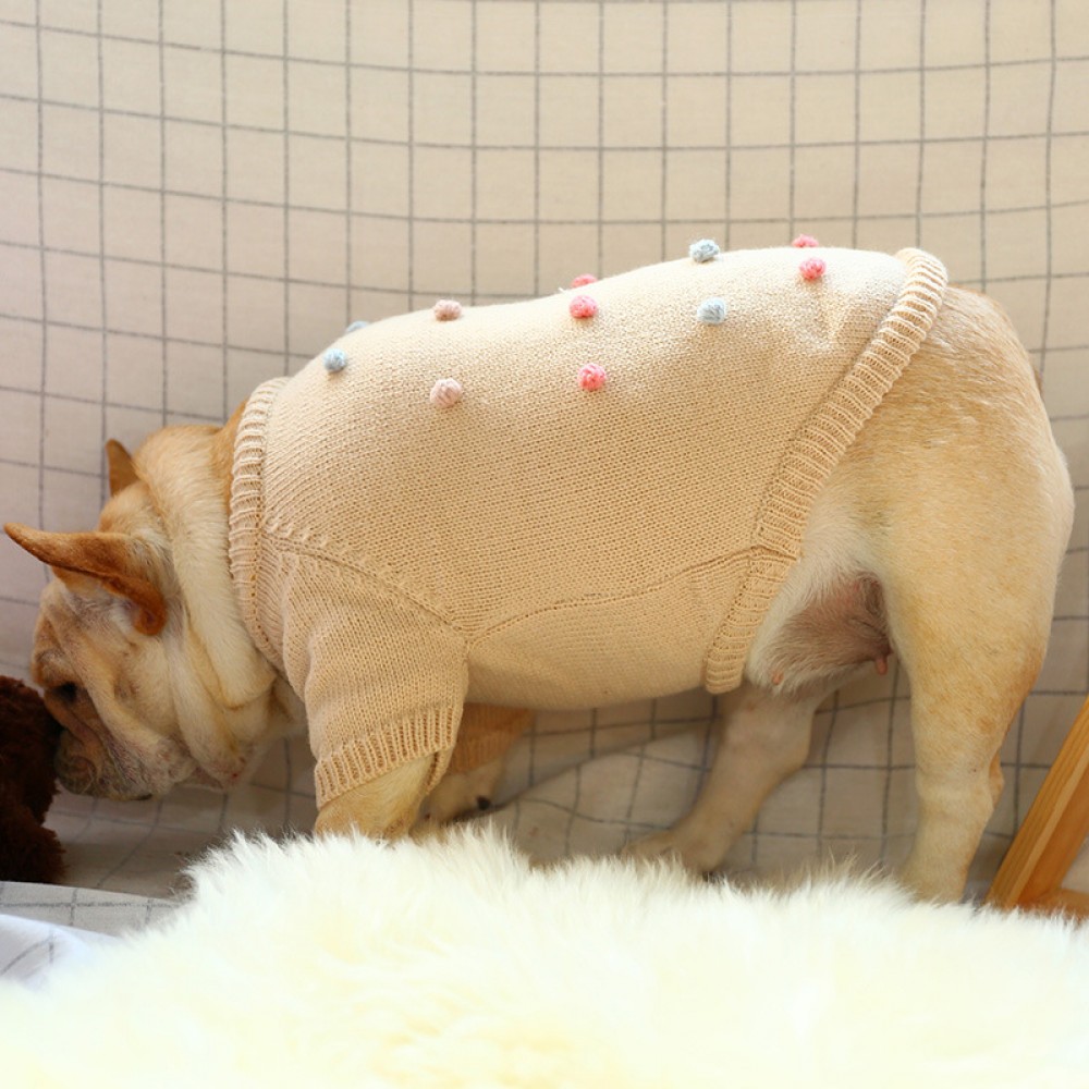 Dog clothes autumn and winter day clothes to keep warm French cow British bucket Corgi sweater two feet casual comfort law bucket pet