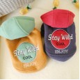 Pet dog dog cat teddy bear Xiong Ono woolen coat clothes embroidered hoodie autumn and winter new