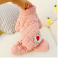 Pet clothes love small bulbs four-leg cotton coat winter warm Teddy Panda costume