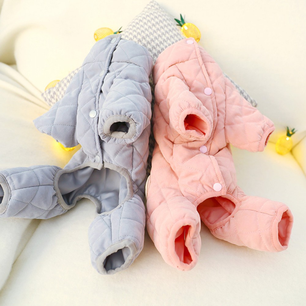 Pet clothes love small bulbs four-leg cotton coat winter warm Teddy Panda costume