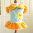 PETCIRCLE pet clothes teddy bear small dog autumn and winter cute duckling dress dog woolen suspenders skirt
